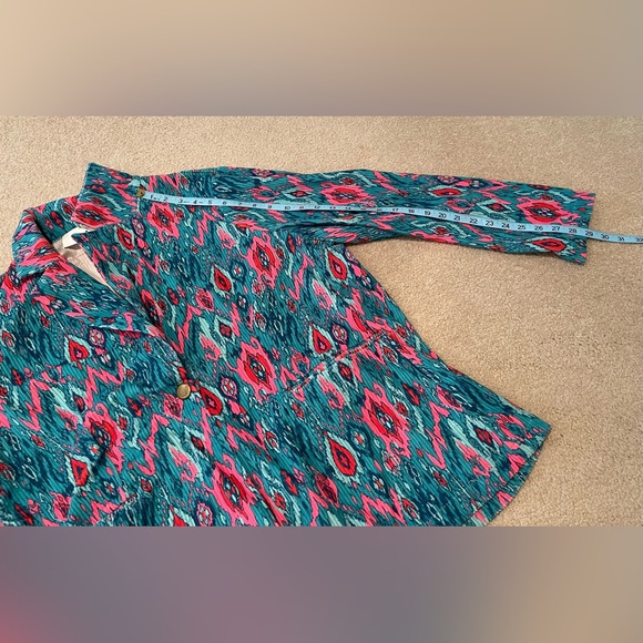 NEW - Savanna Jane Jacket - Blazer - Teal and Pink - Size: 1X - Picture 4 of 7